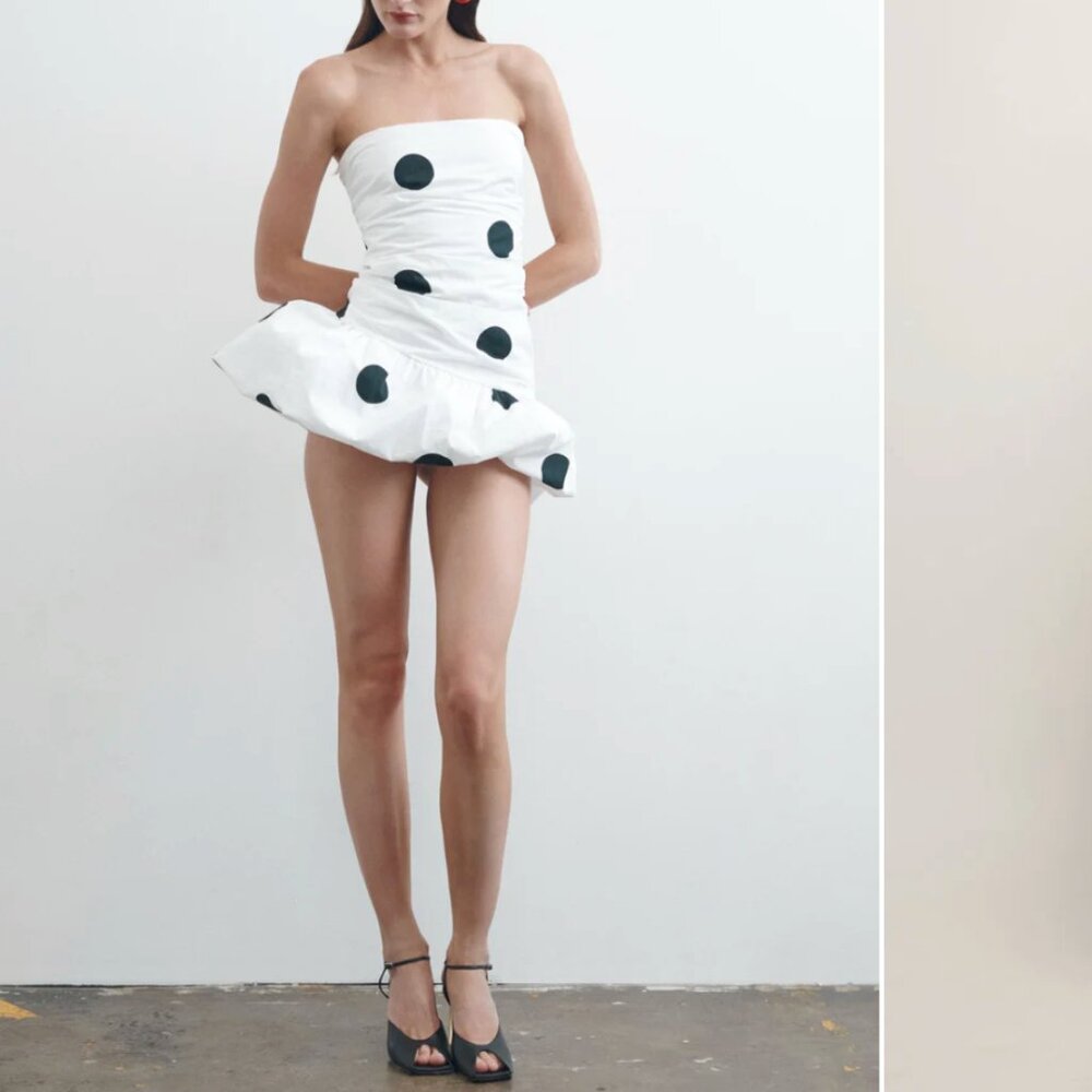 NWT. S/W/F Strapless Balloon Mini Dress